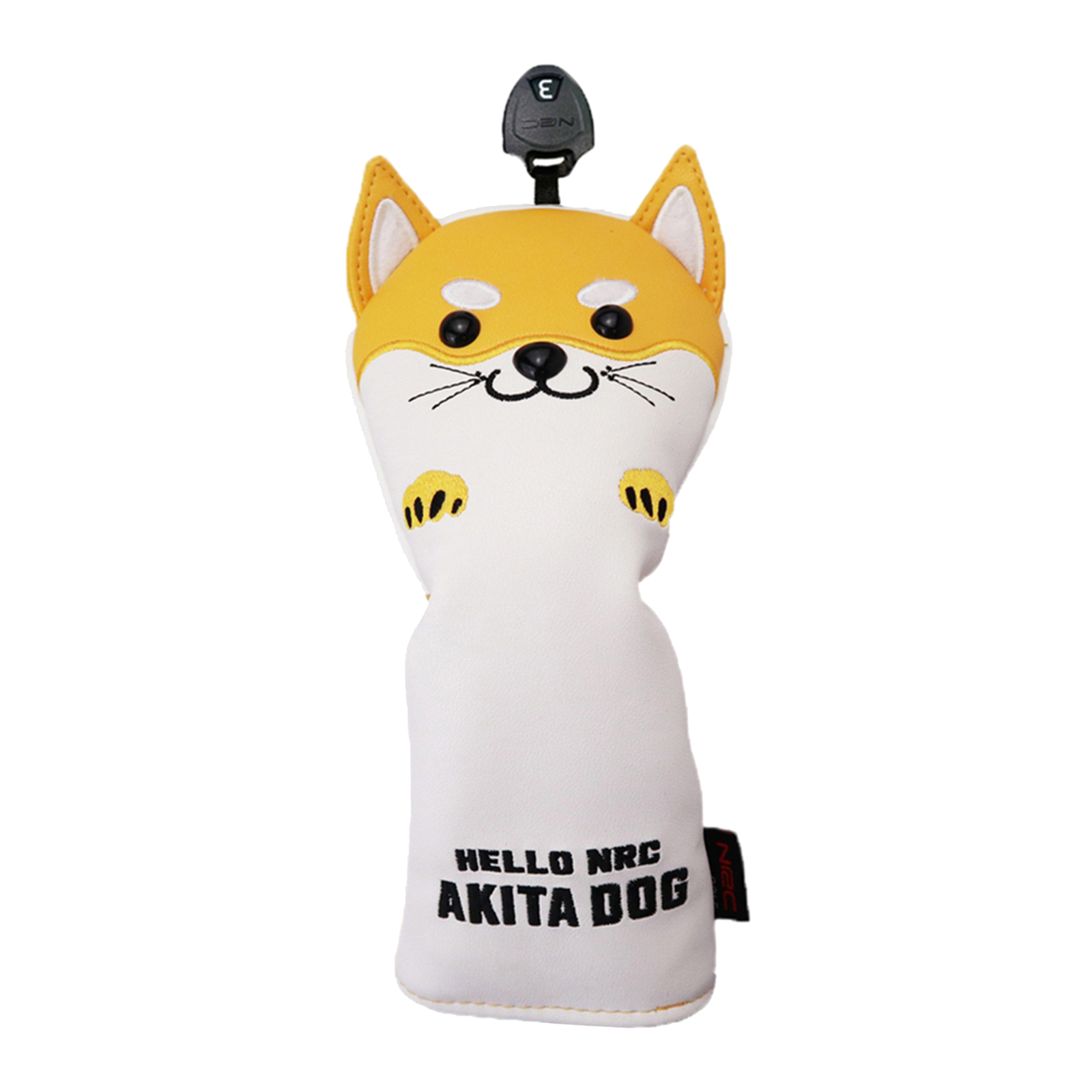 Durable Golf Driver Head Cover Woods Protector Cute Shiba Inu With No. Tag