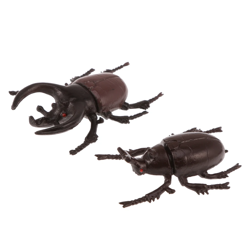 Lot of 10 Plastic Living Beetle Insect Model Animal Children Souvenirs