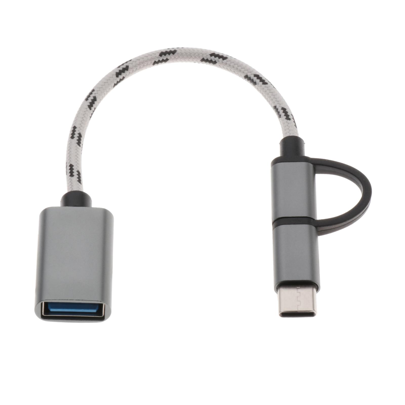 Mini USB Cable Micro USB 3.0 Type C to USB Cable Data Charging Cord Compatible for Phone, MP3 Player, Dash Cam, Digital Camera