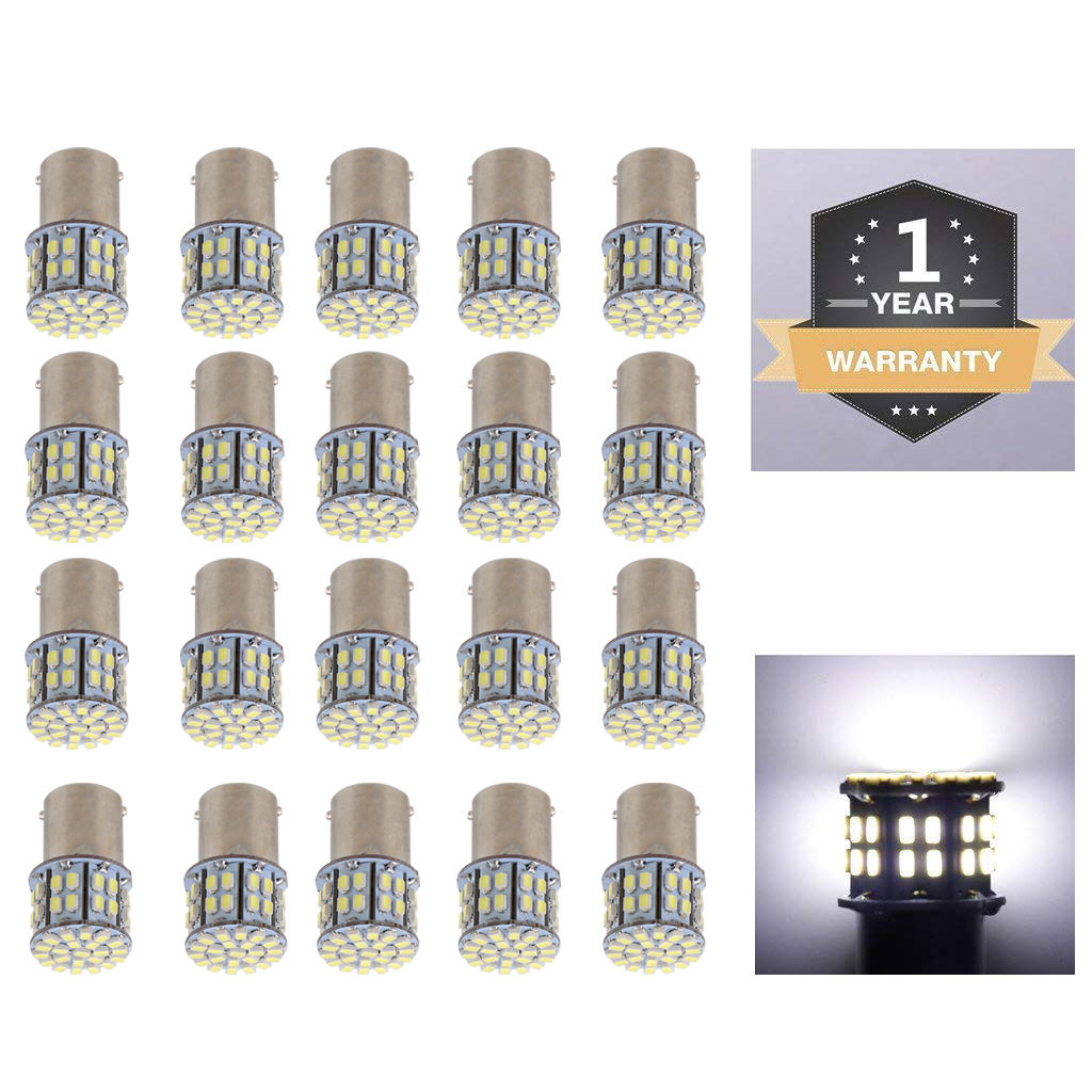 lot 20 Pieces1156 Super Bright 50 SMD LED Car Turn Signal Light Bulb Rear Brake Reverse Turn Signal Lamp