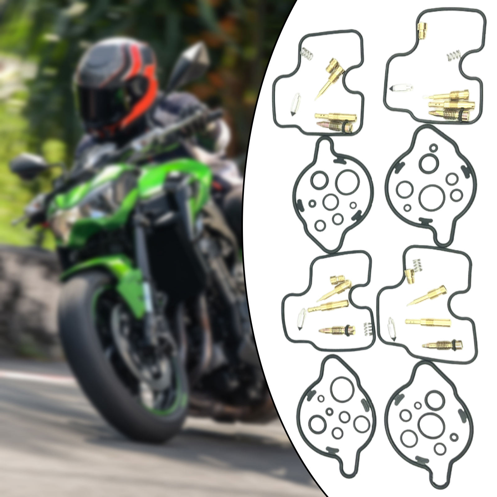 Carburetor Repair Kit Replacement 16155-Mbz-K31 Carb Gasket Rebuild Fit for Honda CB600F Hornet