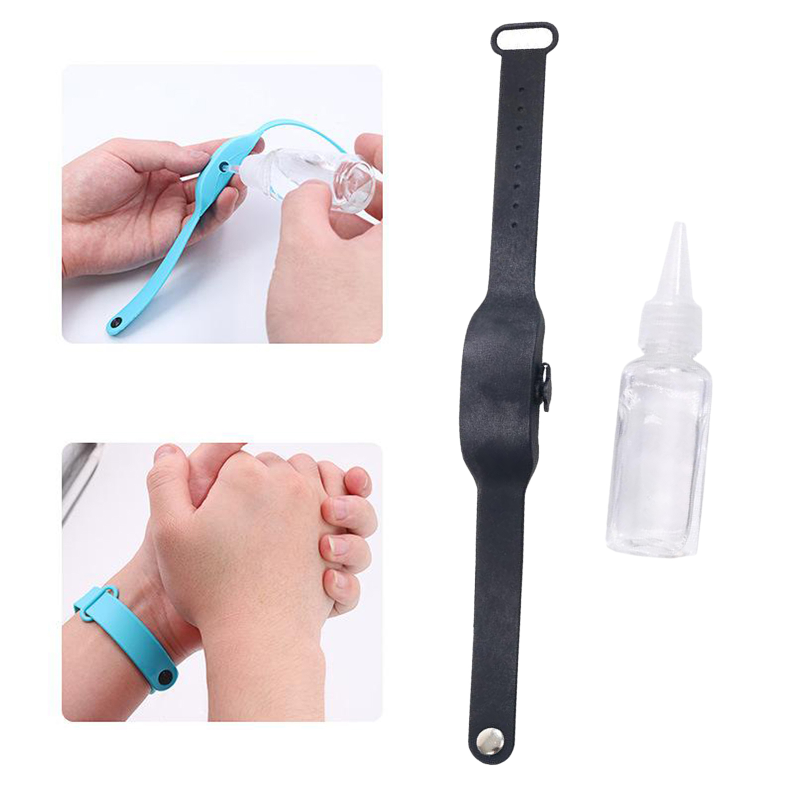 Portable Silicone Soap Bracelet Wristband Hand Sanitizer Disinfectant Dispenser Band Watch Squeeze Bottles Wash