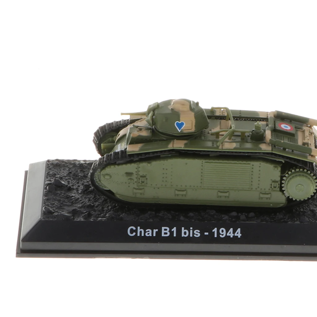 1/72 WWII French Battle Tank Char B1 Bis -1944 Tank  Diecast Model