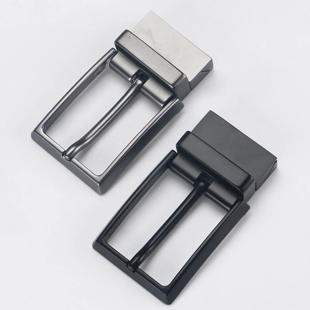 Men`s Reversible Alloy Belt Buckle Single Prong Rectangular Pin Belt Buckle