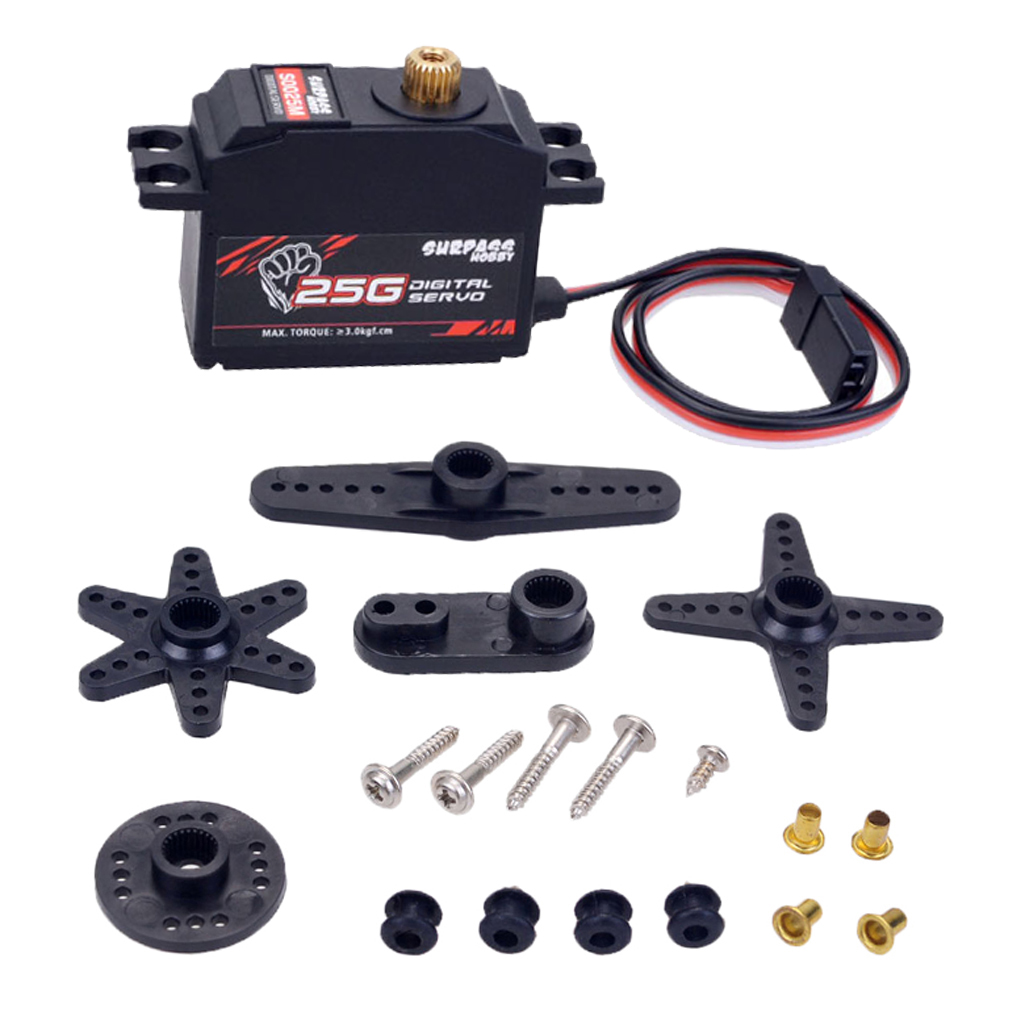 25G/0.06S (6V) Steering Servo for 1:12 RC Crawler Robot Helicopter DIY