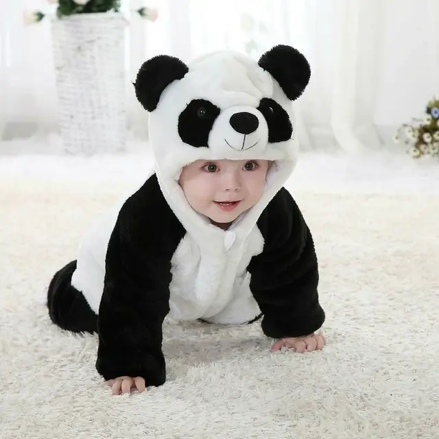 bandeja esta garaje Disfraz de Panda para bebé, ropa para niña, pijama con capucha, Pelele de  escalada, conjunto de ropa para niño, color blanco y negro, 2021 _ -  AliExpress Mobile