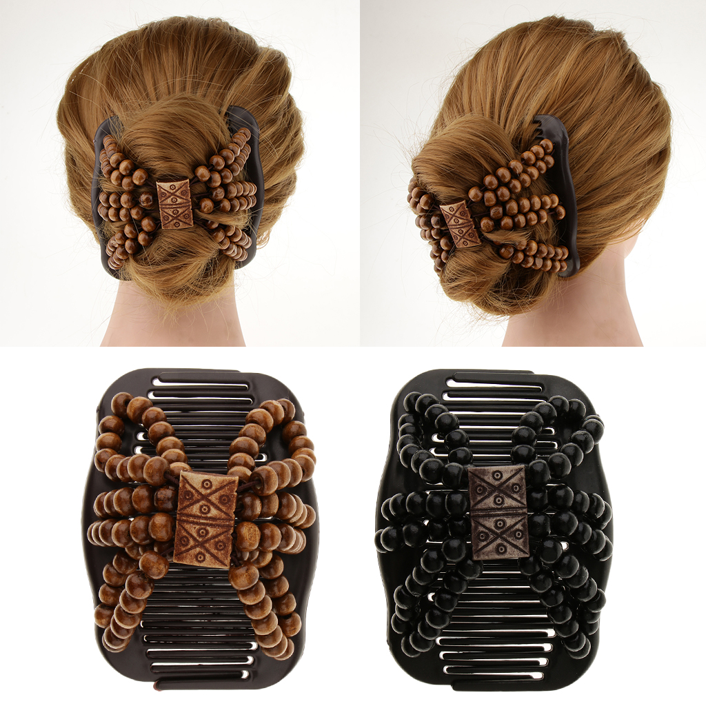 1 Pcs Beauty Thick Hair Double Clip Combs Bun Maker Hair Accessories Headwear for Girls Women - Easy Updo-Holds Long Short Hair