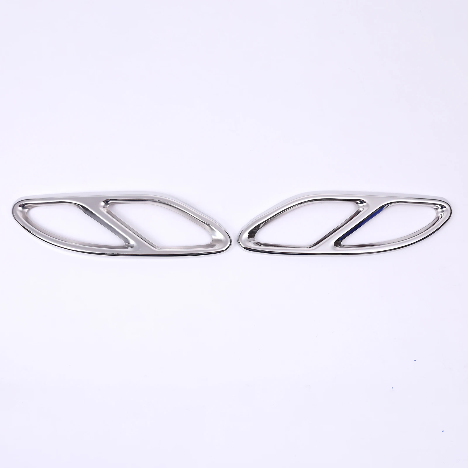 2Pcs Exhaust Pipe Cover Stainless Steel Muffler Fit for W205 Coupe 2015-2019