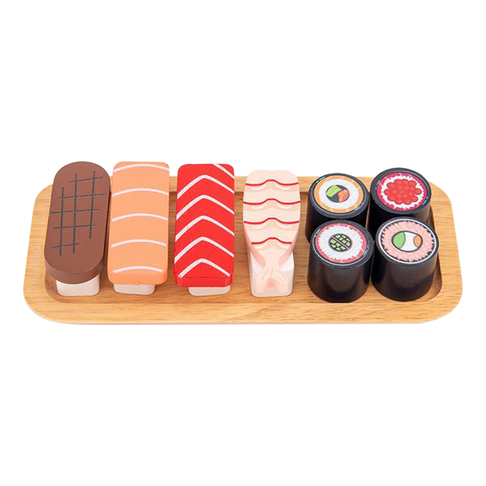 Wooden Sushi Set Food Toys Play Sets Enjoy Role Play Chef for Kids Children