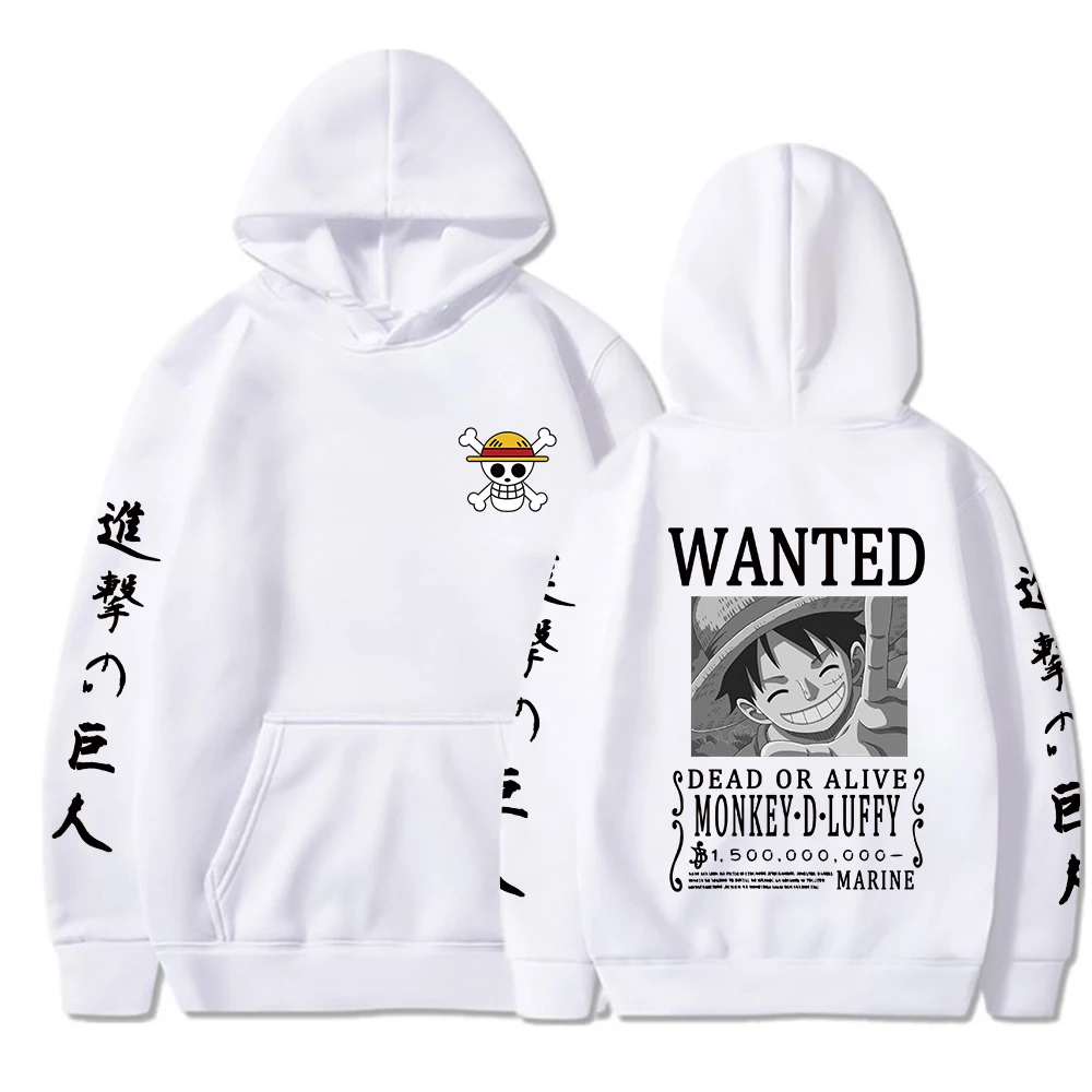 One Piece Hoodie Moneky D Ruffy Wanted