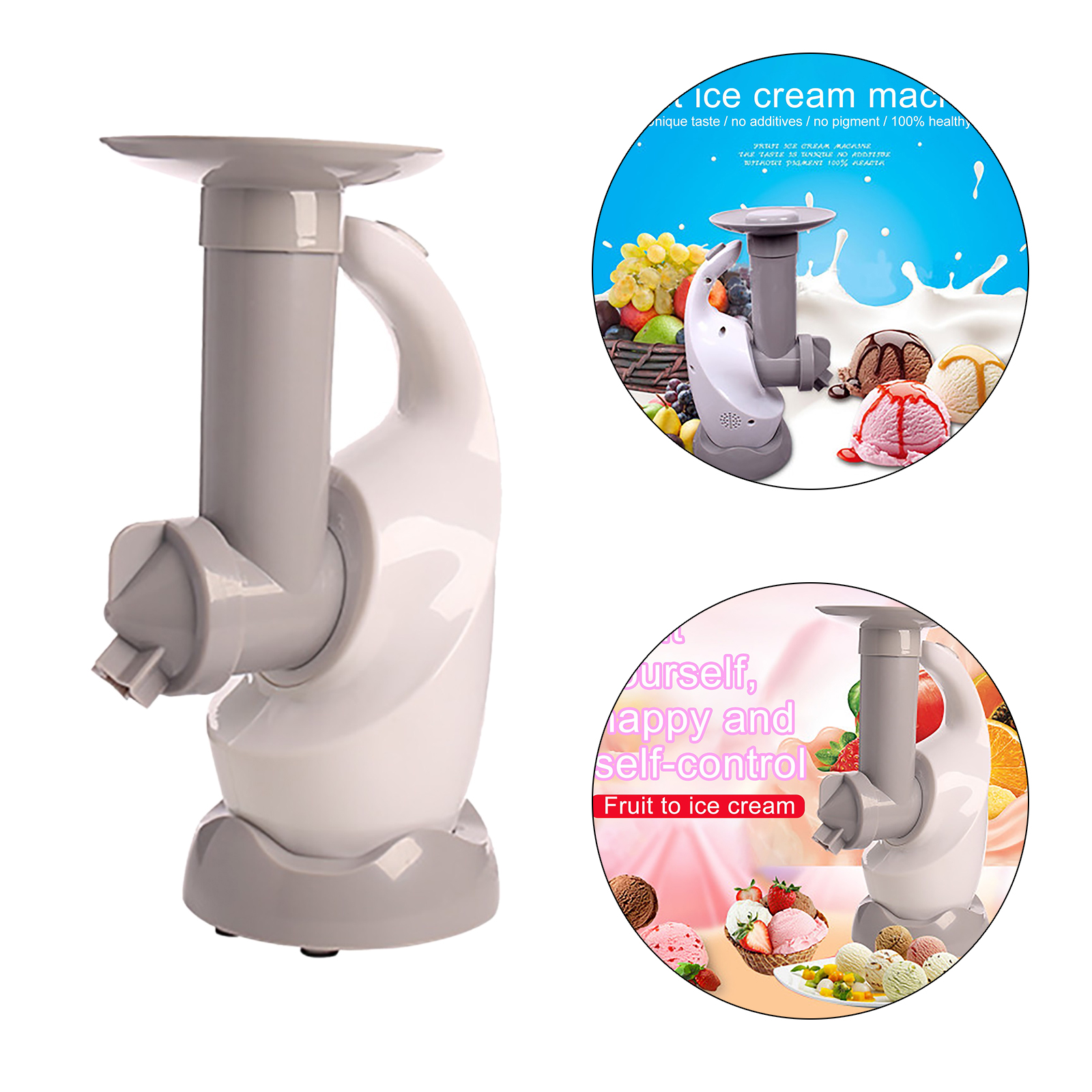 Automatic Ice Cream Maker Yogurt Sherbet Machine Compressor EU DIY Large Sprout Easy Operation