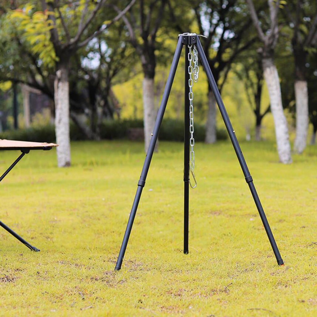 Camping Tripod Portable for Campfire BBQ Hanging Pot Backpacking Hiking w/Storage Bag
