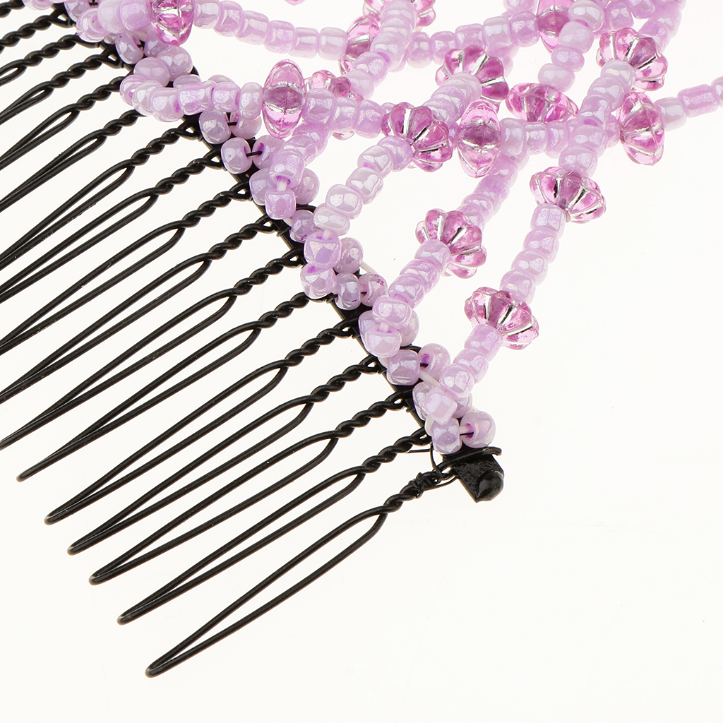 Magic Stretchy Double Clips Hair Slide Comb Ladies Party Wedding Cosplay
