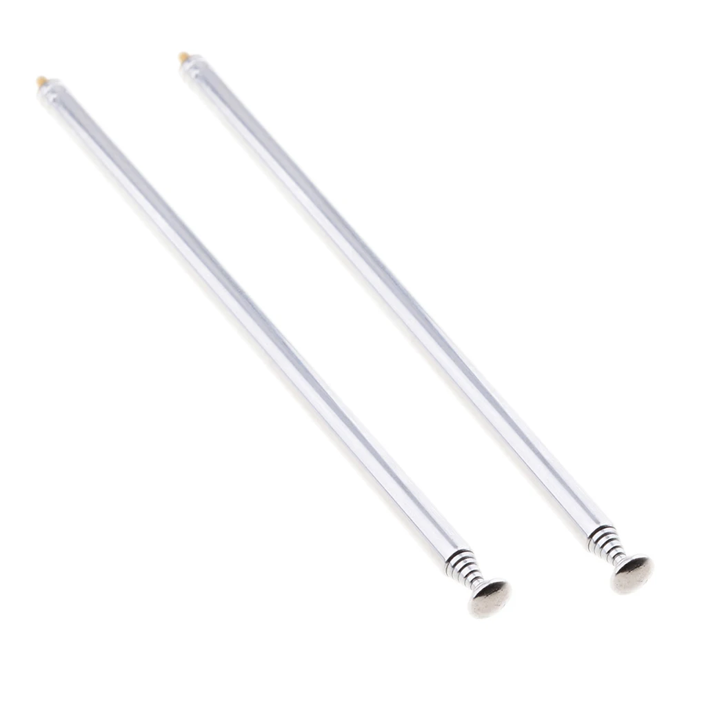 2pcs 7 Sections Telescopic Antennas M3 Male Thread for Radio Television Toy