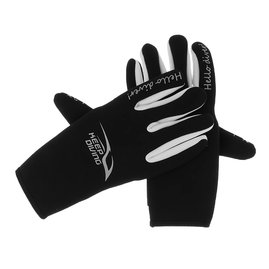 Unisex Premium 3mm Neoprene Wetsuit Gloves Scuba Diving Swimming Surfing Snorkeling Kayaking Gloves Black S