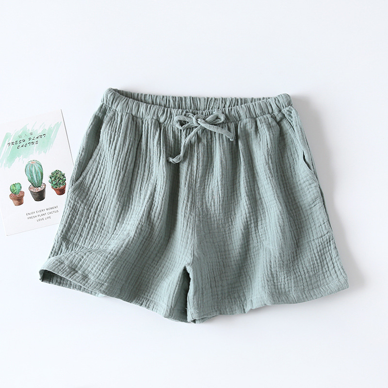 2026 Japanischer Neuer Stil Damen Sommer-Shorts 100% Baumwollkrepp Dünne Lose Haushosen Übergrößen Strandhosen Niedliche Shorts – Detail 9