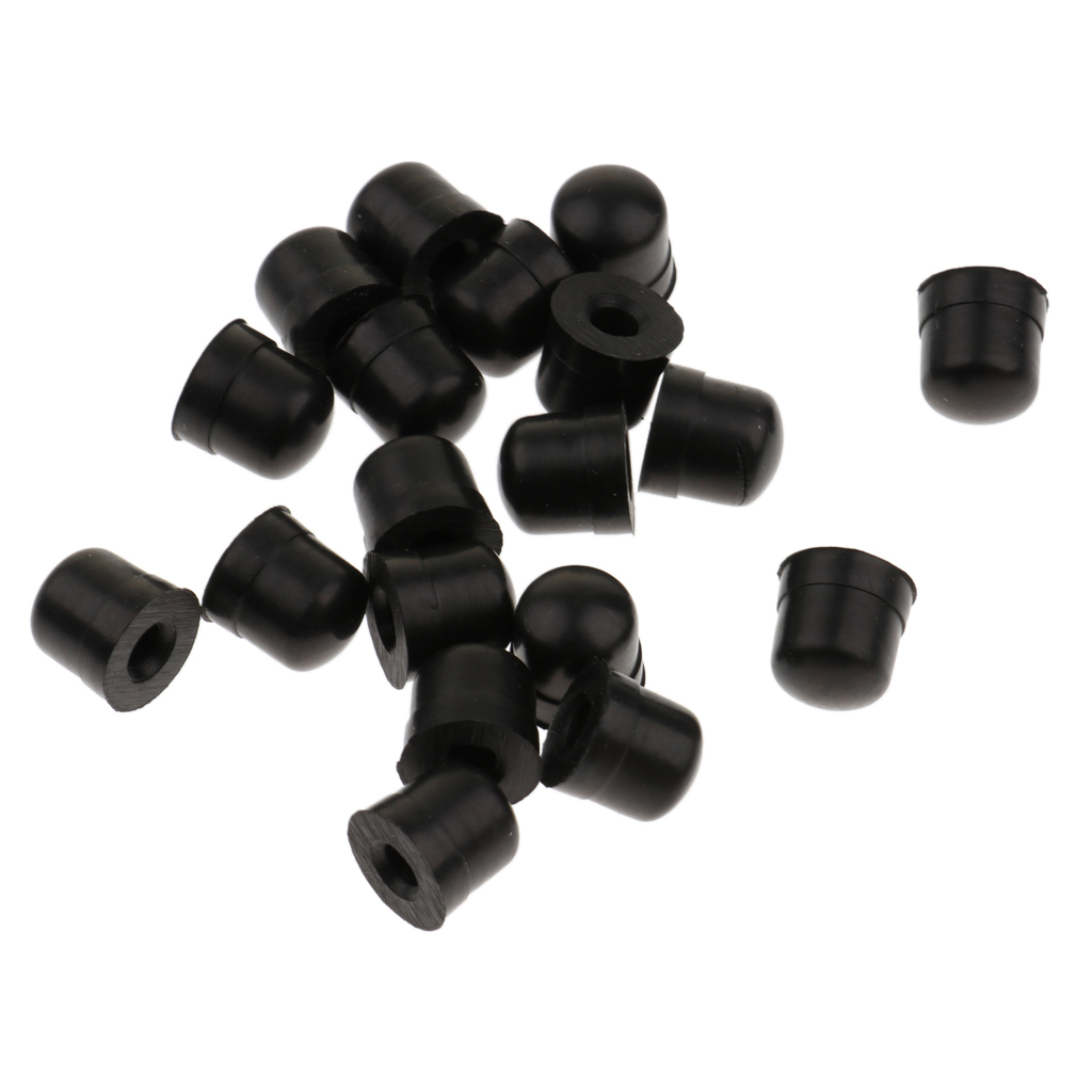 20 Pcs Silicone Trombone Slide Bow Rubber End Tip Bumper for Trombone Brass Instrument Repair Accessories Black