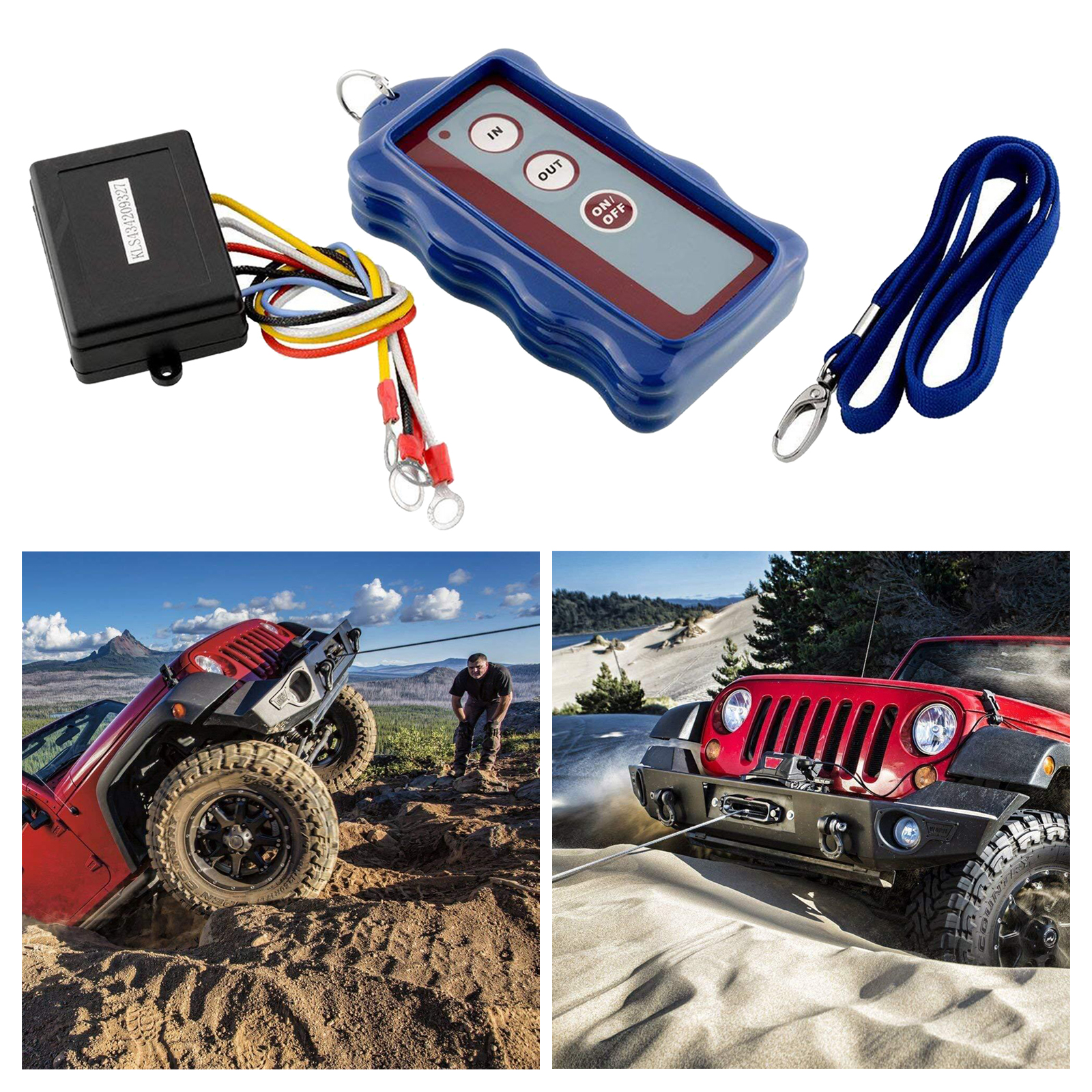 12V 433MHz Winch Remote Control Switch Universal For ATV SUV Car Truck Easy To Install New