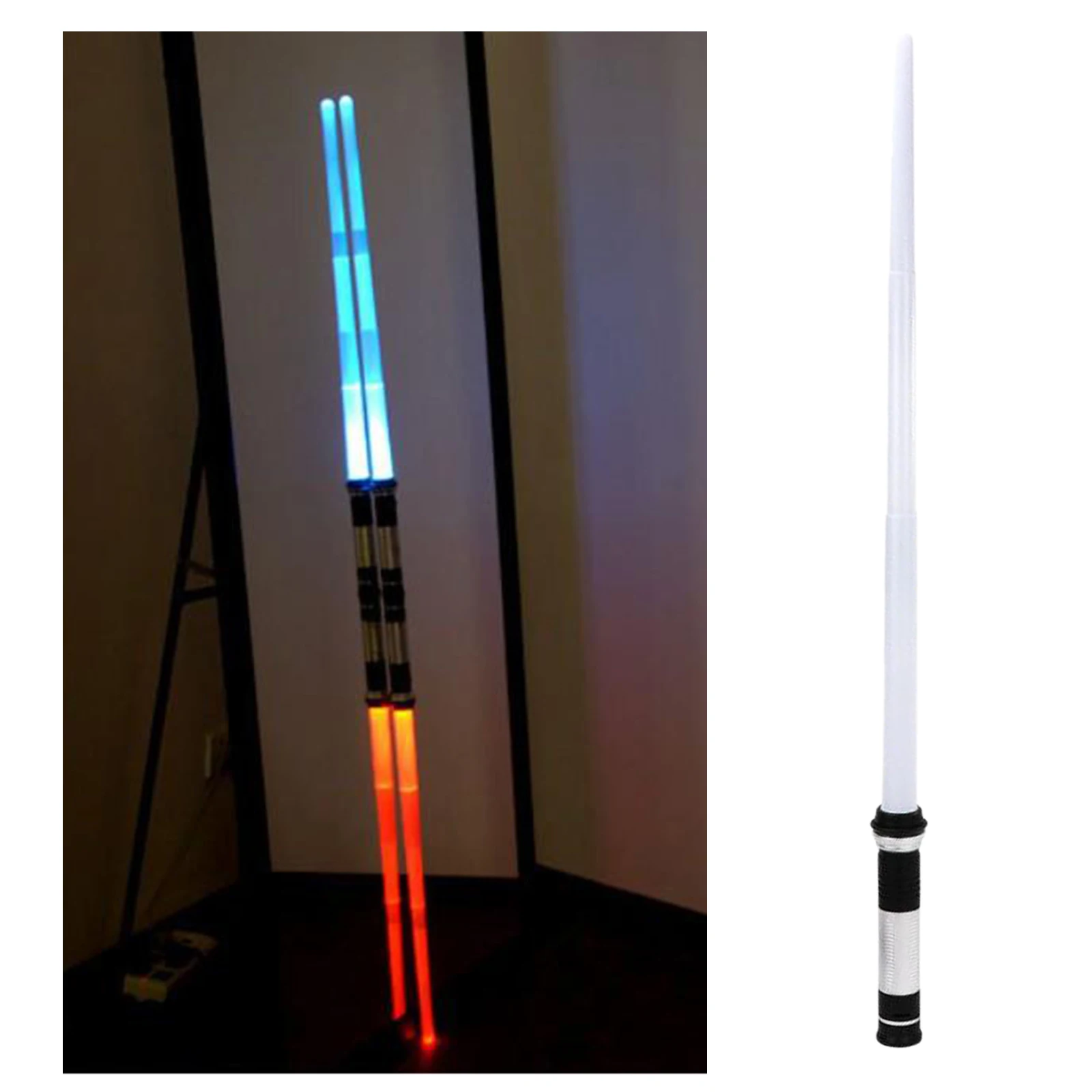 Flashing Lightsaber LED Light Up Sword War Toy 7 colors Changing w/ Sound Gifts