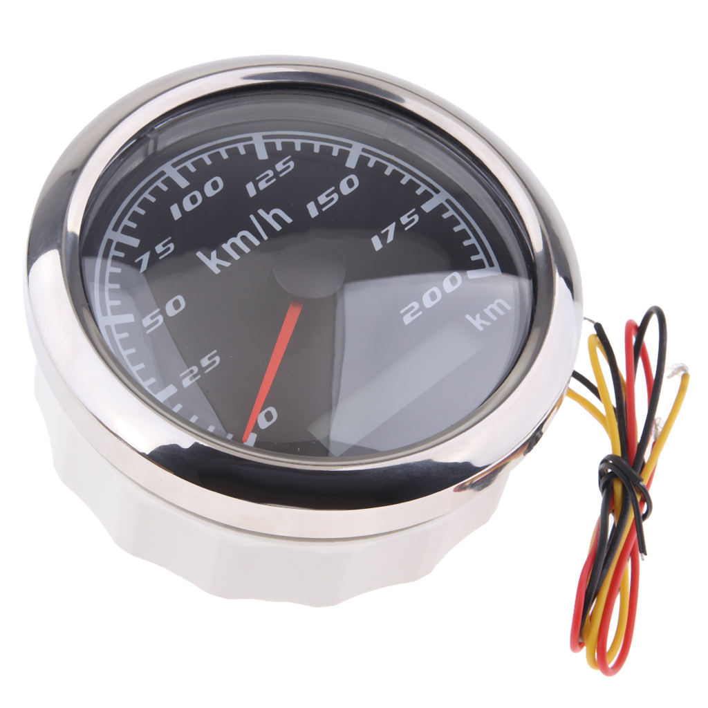 85mm 200 KM/H Waterproof GPS Digital Speedometer Gauge Odometer Marine