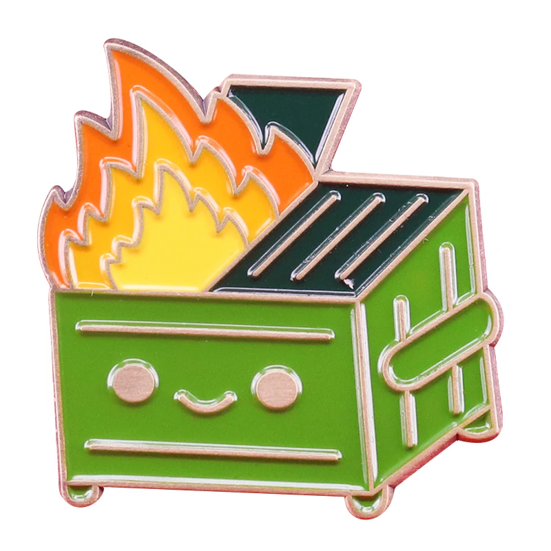 DUMPSTER FIRE 2020 Enamel Label Pin Badge Worst Year Ever Souvenir 