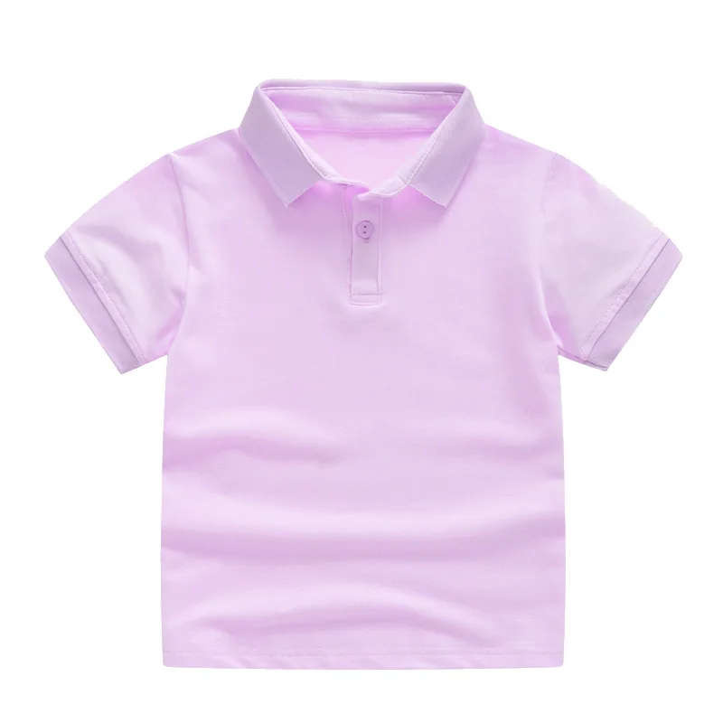 Cor sólida camiseta de algodão para meninos