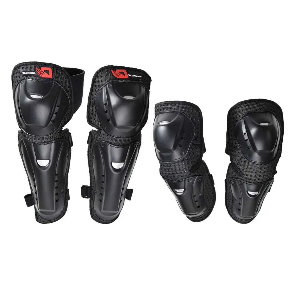 Adjustable Motorcross Knee Shin Elbow Pad Protective Sleeve Gear Crashproof