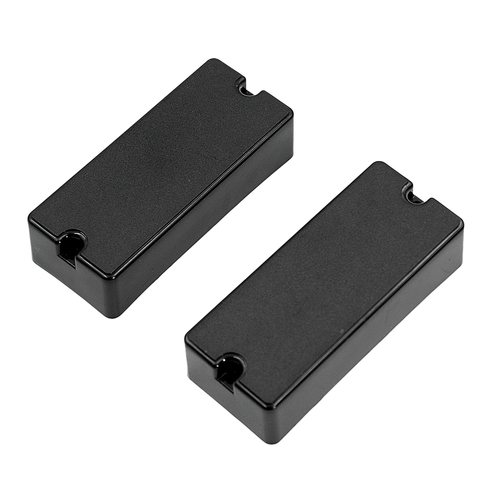 Pack of 2 Open 4 String Bass Pickups Wired Soap Bar Style Musical Instrument Accessory, Black