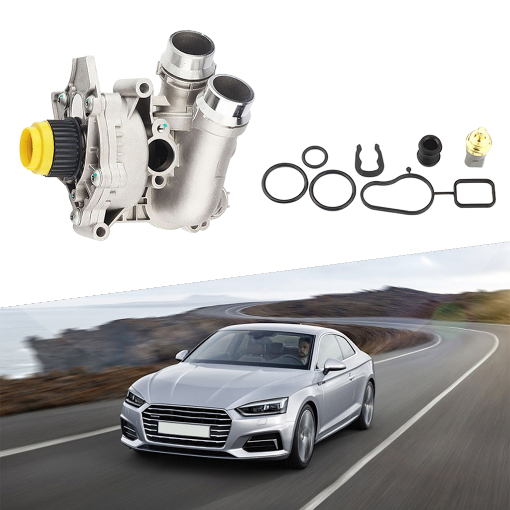 Aluminum Water Pump With Temperature Sensor Fit For Audi A3 A5 2.0L 06H121026AM 06H121026AB 06H121026CF 06H121026DD 06H121026BB