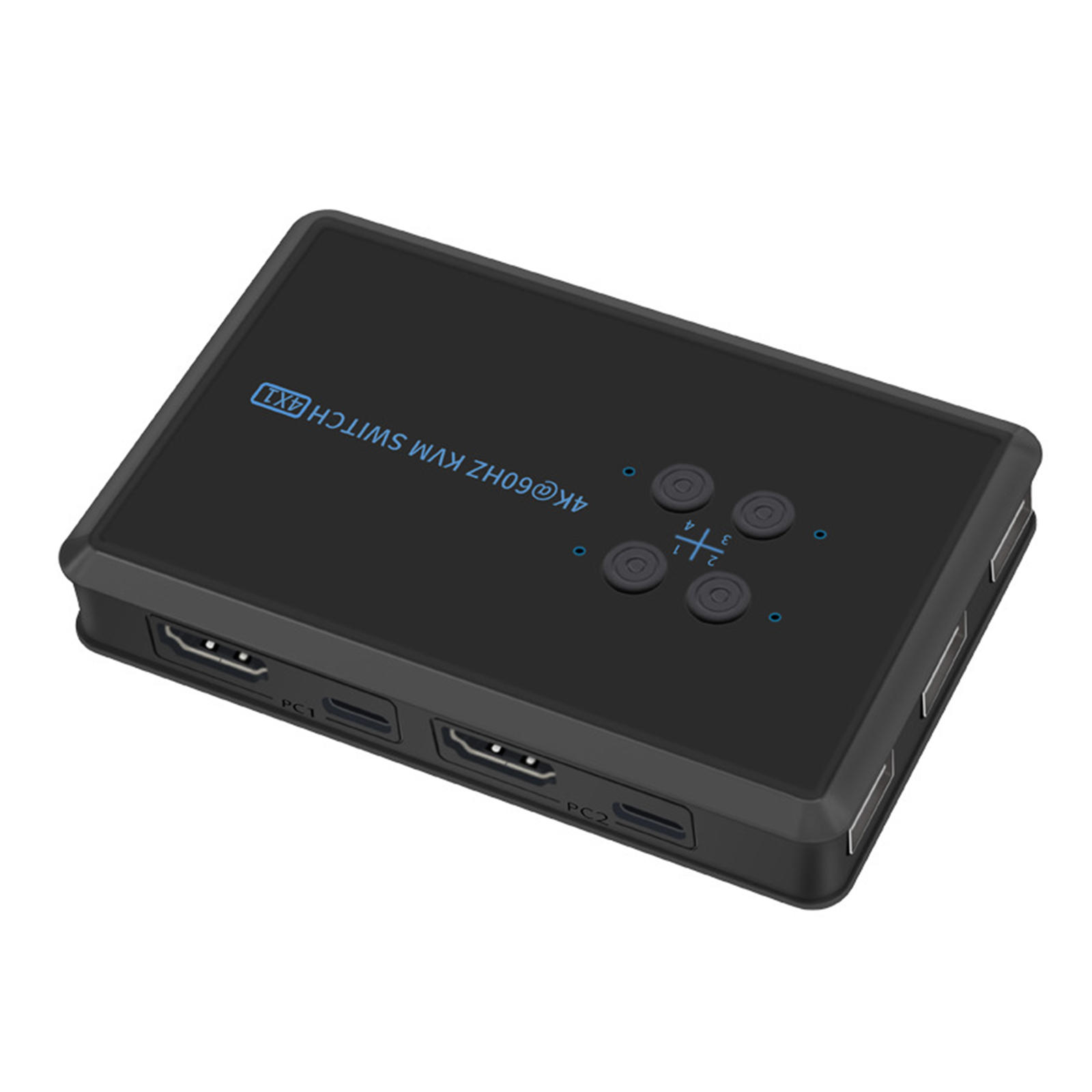 KVM Switch  4 Port Box, UHD 4K@60Hz & 3D & 1080P Supported, Downward