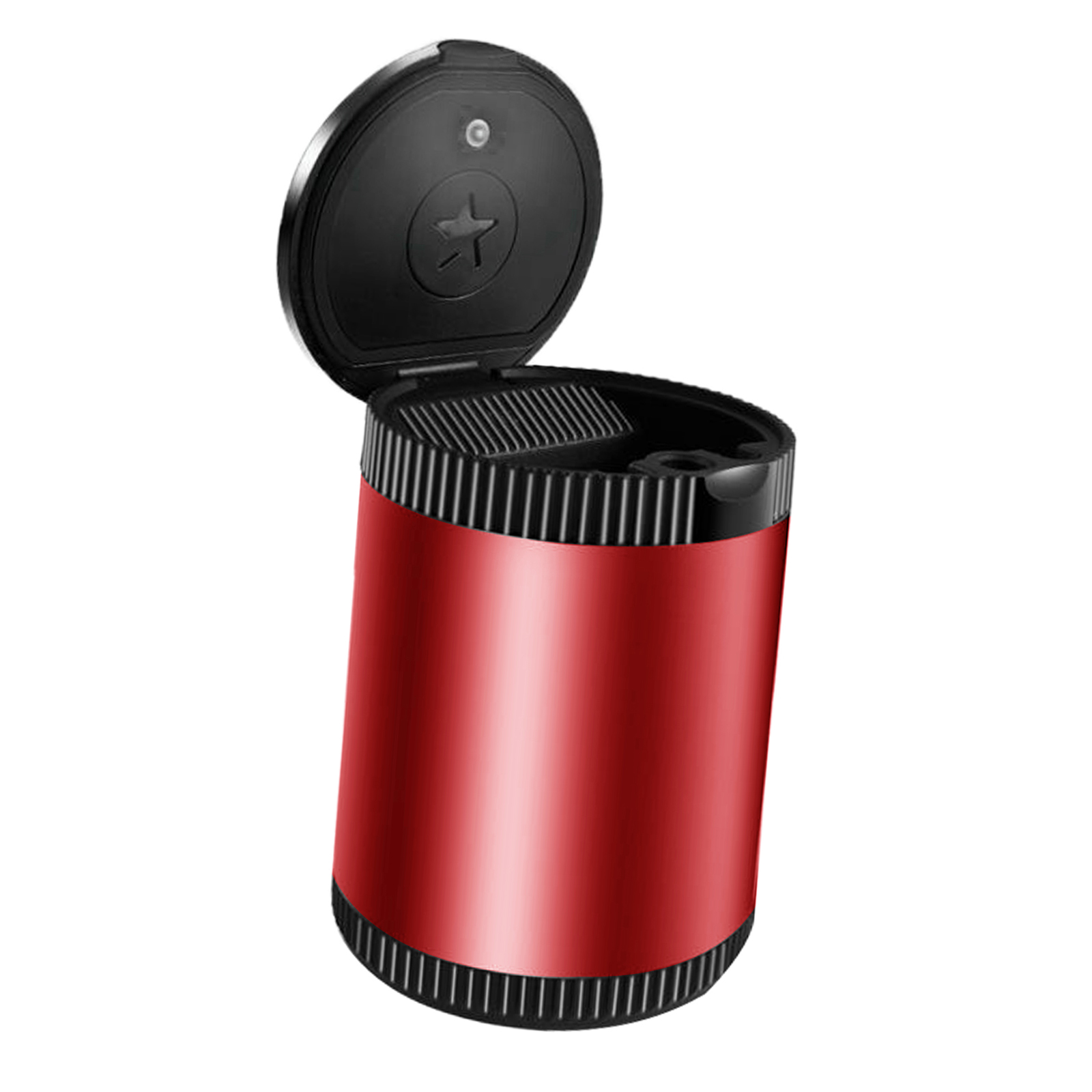 Car Ashtray with LED Light Ash Tray Aluminum Cup Portable Smokeless Auto Ashtray