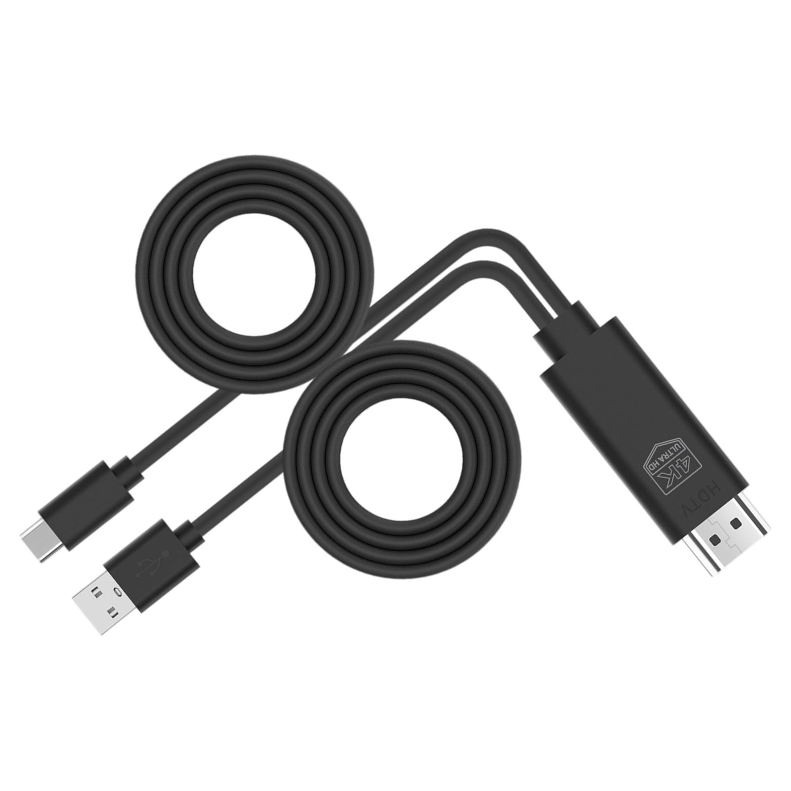 USB 3.1 Type C to Adapter Cable 4K Converter for TV AV HDTV Smartphones Projector