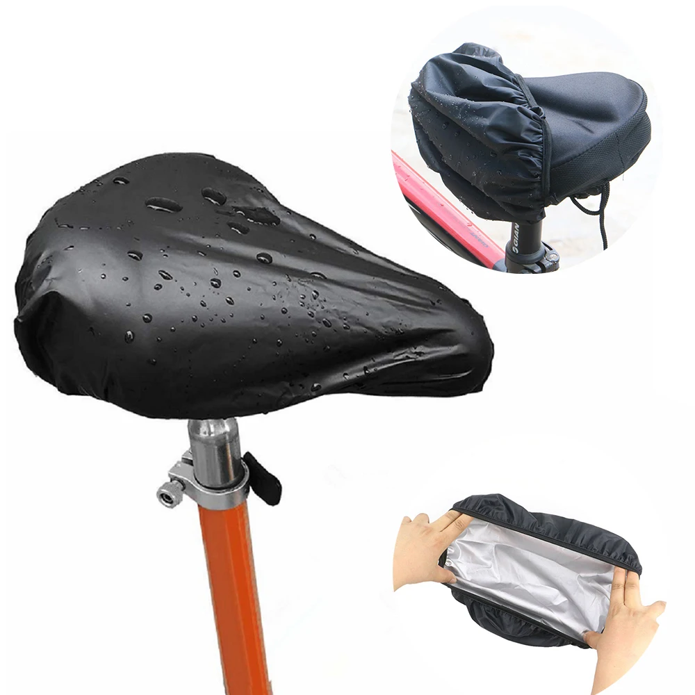 Rainproof Bike Seat Cover Bicycle Saddle Plastic Rain Cover Black Waterproof SW5 
