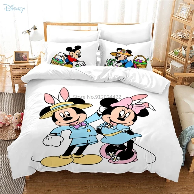 DISNEY'S MICKEY MOUSE BLUE 100% COTTON TWIN FULL QUEEN COMFORTER SET