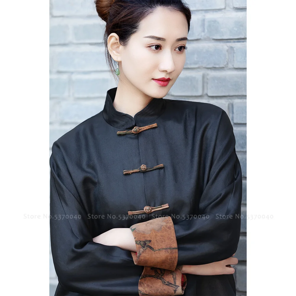 Roupas tradicionais chinesas para mulheres, camisetas casuais