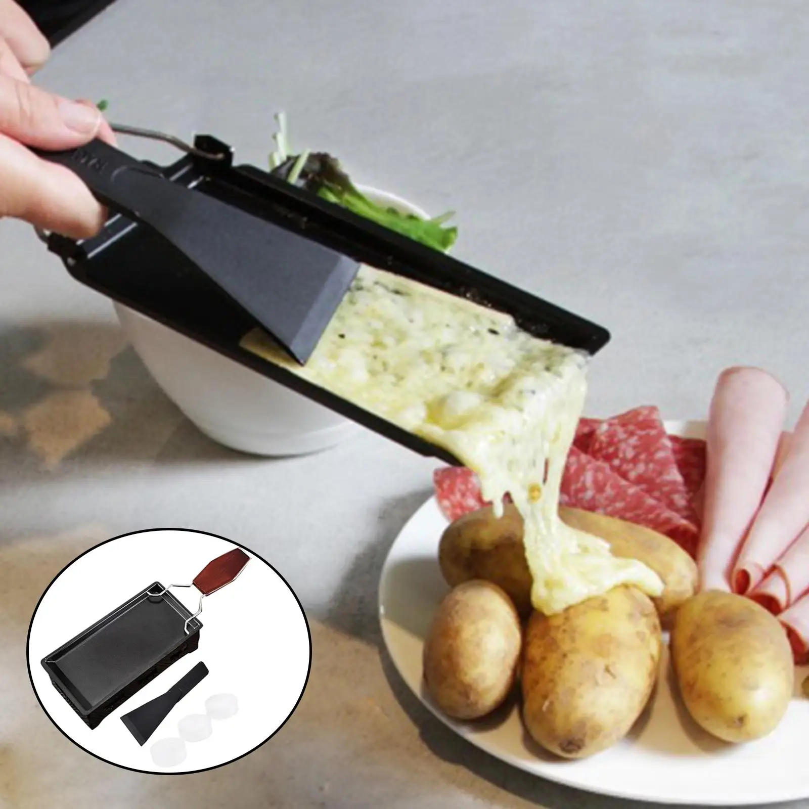 Cheese Melter Pan Candlelight Cheese Melter Pan Grilling Tool Non-Stick Bakeware for Home Kitchen