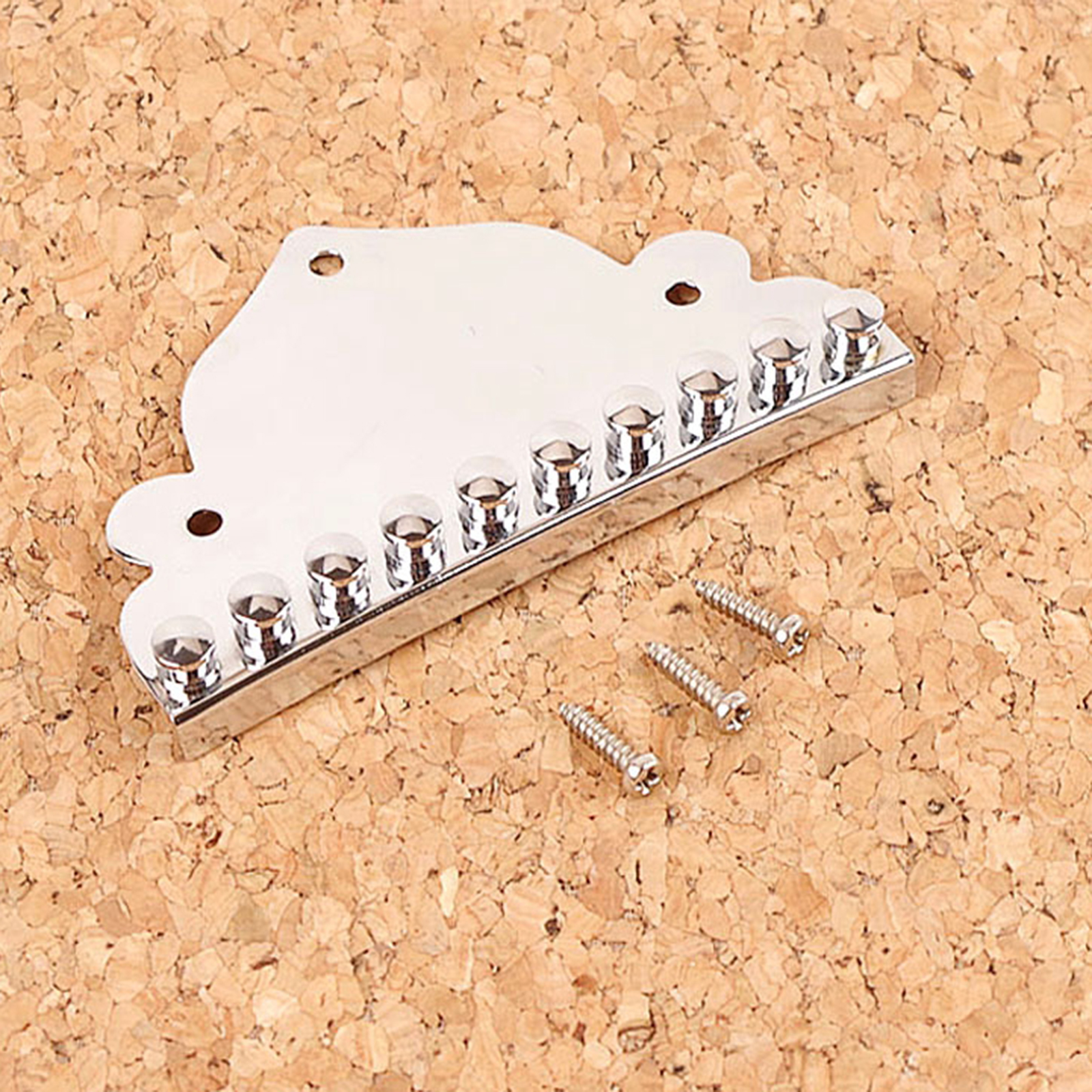 70.5 x 42 mm Chrome Plated Metal 10 String Mandolin Guitar Tailpiece Silver