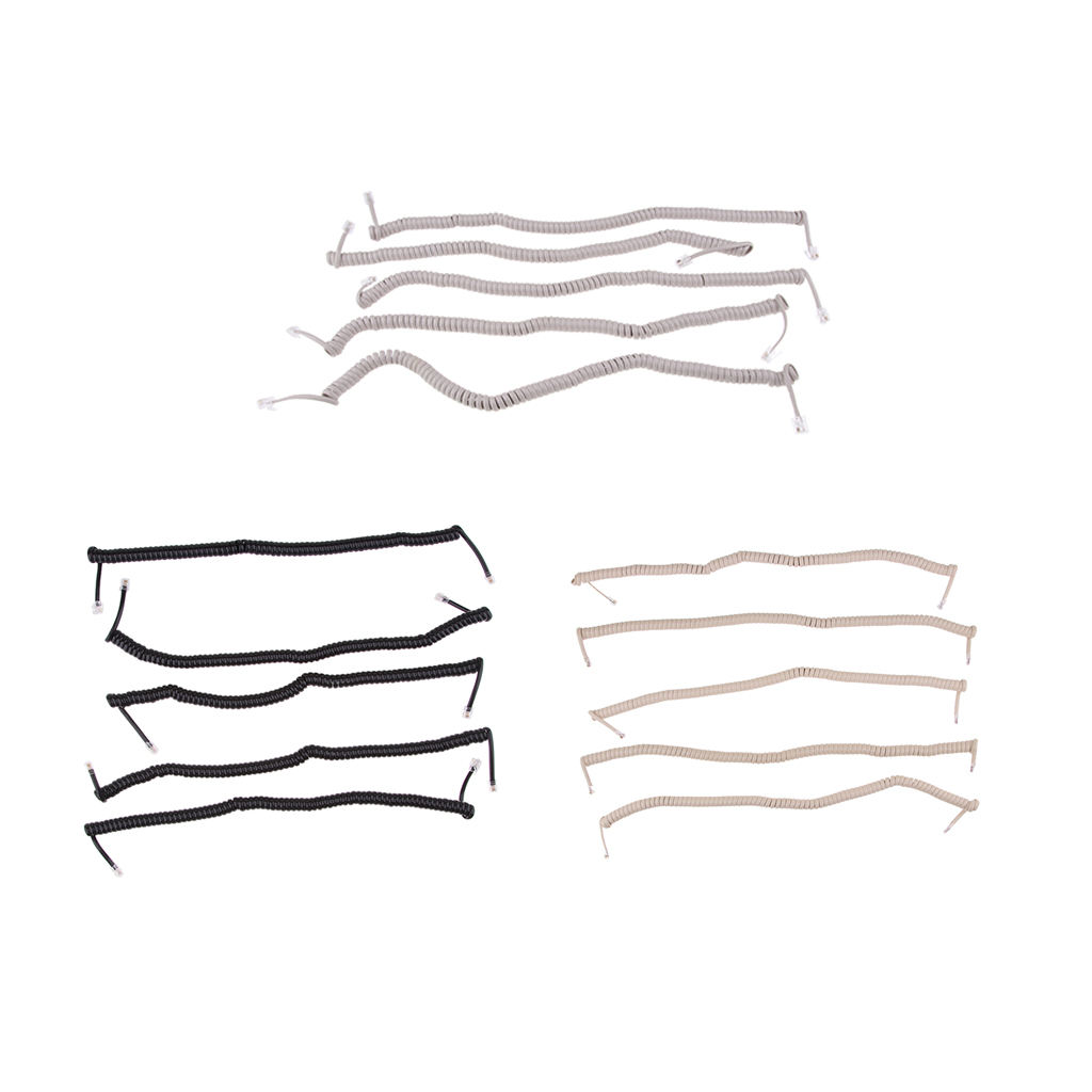 Telephone Handset Cord Cable Spiral Coiled Length 1.25 To 9.8ft