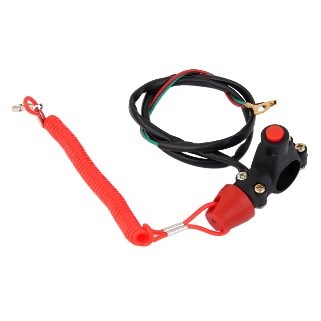 Engine Stop Kill Button Switch Tether Lanyard Assembly for ATV