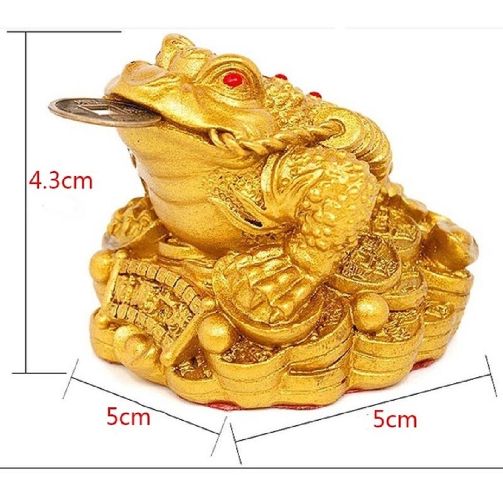 MagiDeal Chinese Traditional Money Lucky Fortune Three Legged Frog Toad Coin Presents Home Decor Tabletop- Good Luck