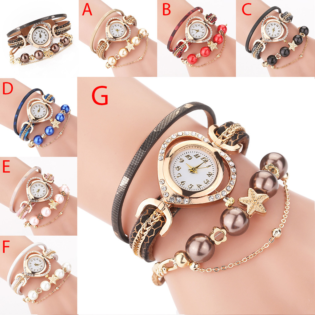 pearl bracelet watch for ladies