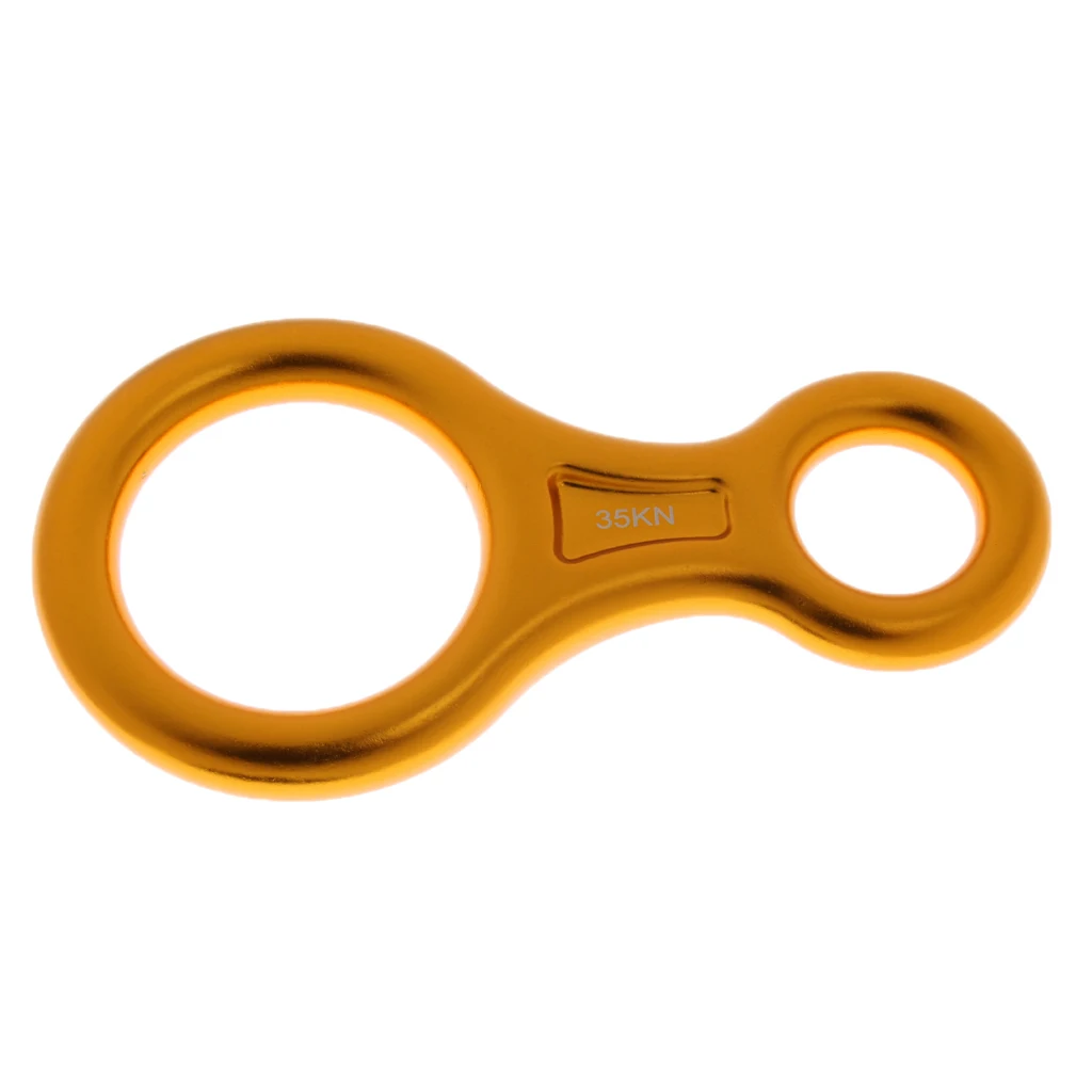 Safety 35kN Aluminum Figure 8 Descender For Climbing Rope  Rappelling