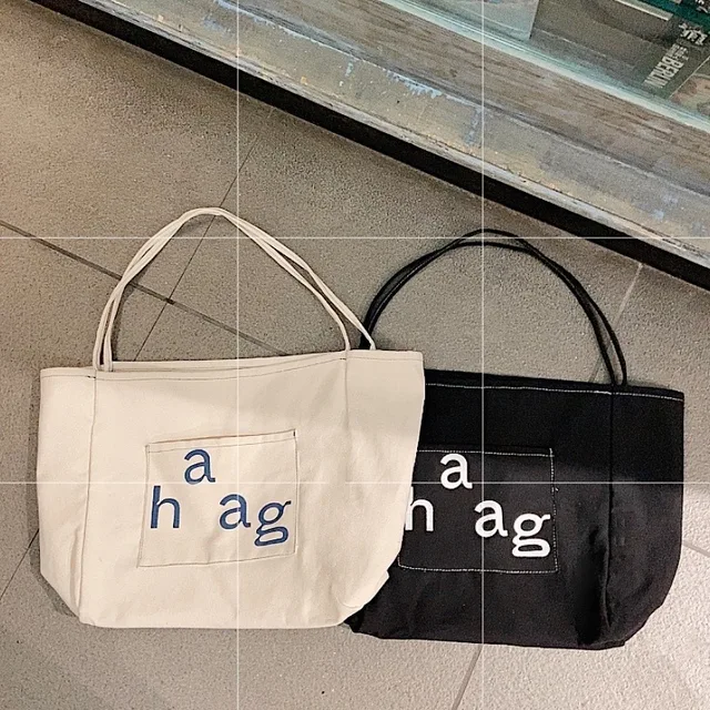 Women Bag Canvas Tote Bag Letter Casual Hasp Soft Shoulder Bag Handbag Purse  High-capacity Graffiti Bag Euro-America Style - AliExpress
