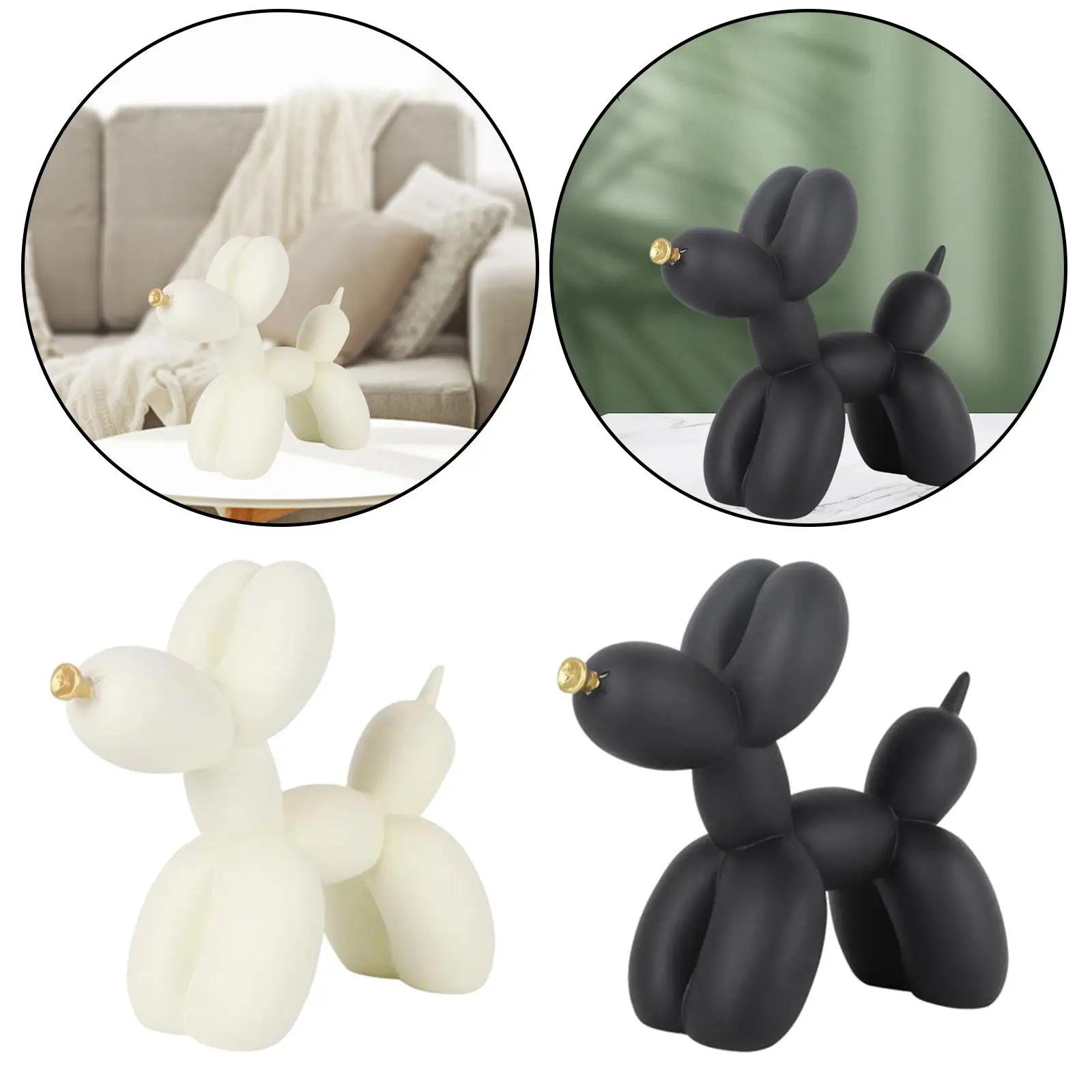 2x Balloon Dog Table Decor North European Style Family Ornament Home Decoration Party Photo Props