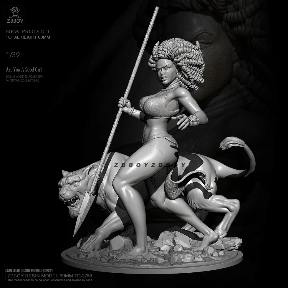 1/32 Resin Figure Model Kit Beauty Cleopatra GIRL Soldier unpainted unassembled 