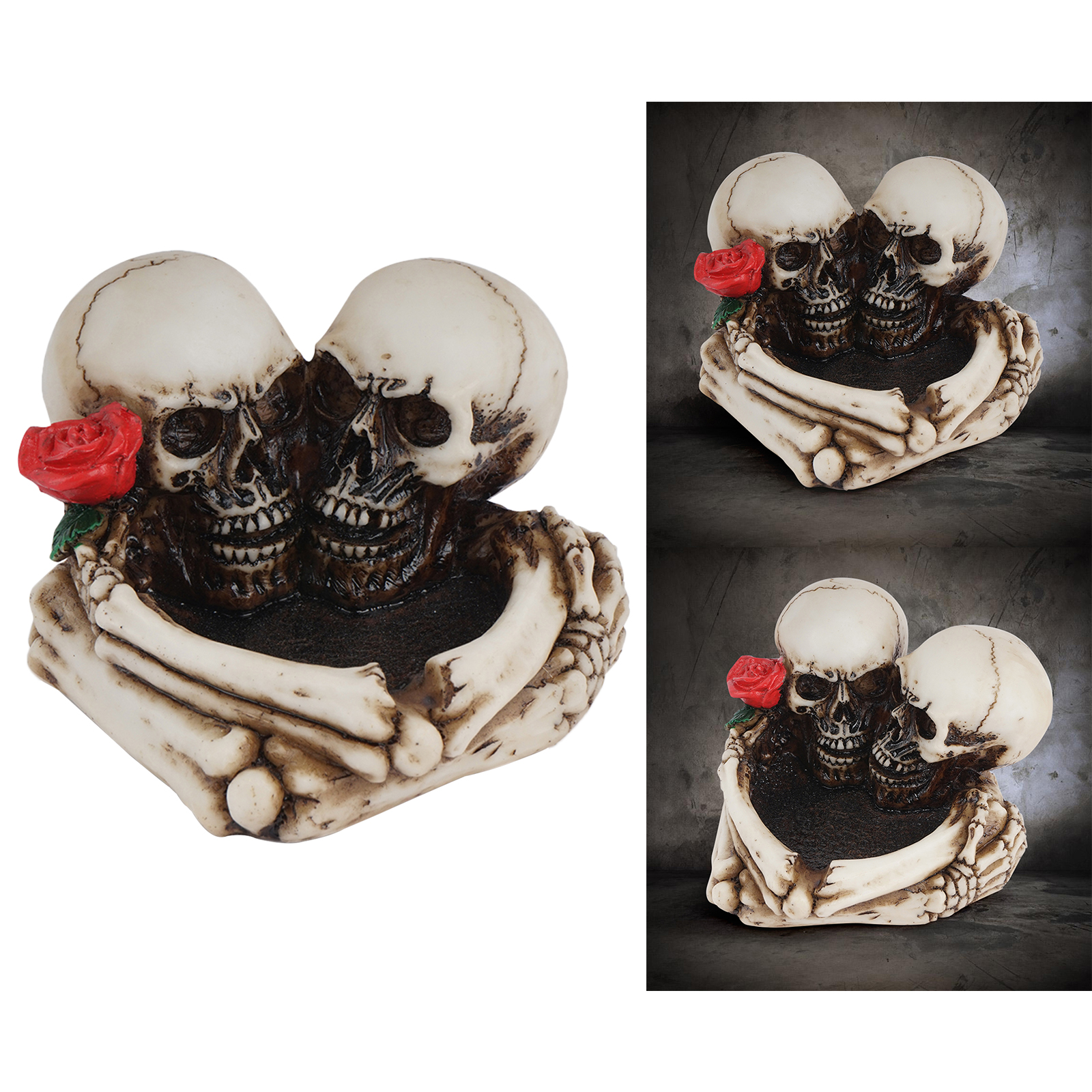 Portable Skull Shape Cigarette Cigar Ashtray Ash Tray Holder Decor Gothic