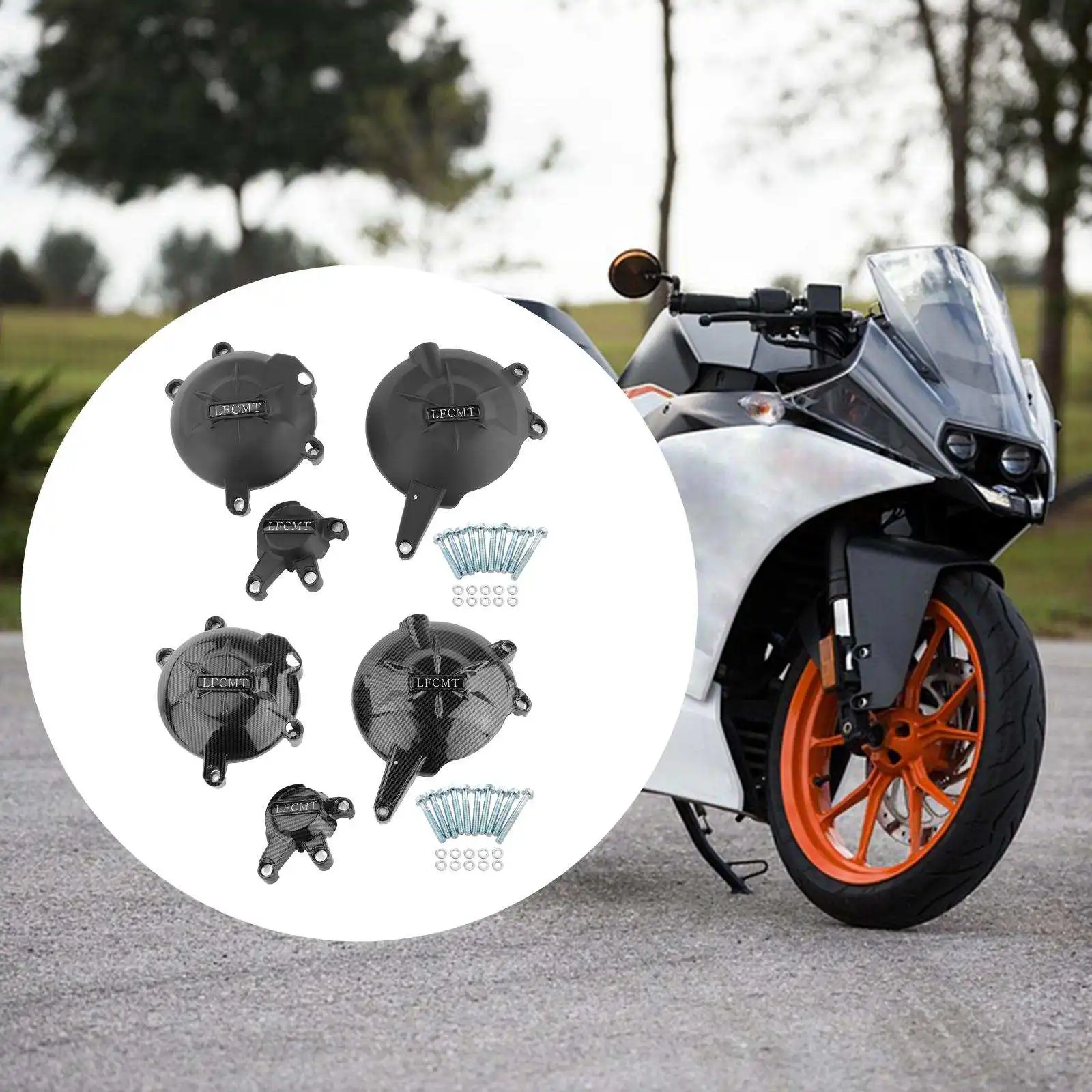 Engine Side Protection Cover Body Frame Guards Cylinder Head Motorcycle Parts for Kawasaki er6N 2006-2016 er6F 2006-2015
