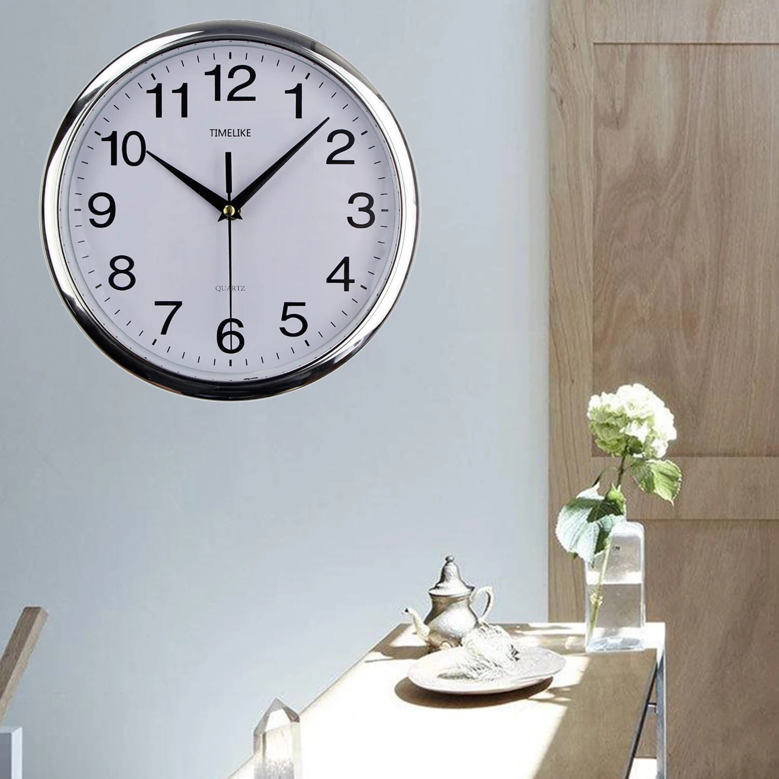 Modern Wall Clock Watches Silent Non Ticking Home Living Room Office Non Ticking Quilty Quartz