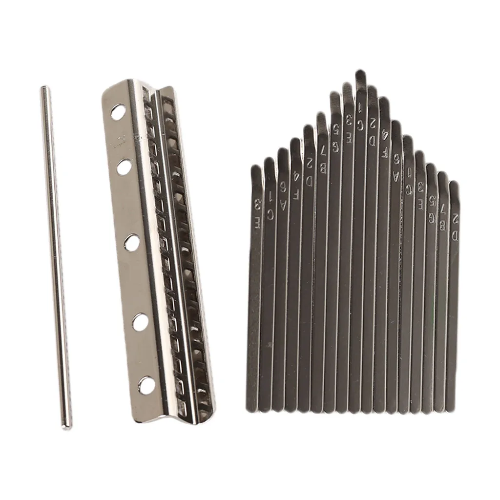 Thumb Piano Bridge Saddle 17 Keys Set Kit for Kalimba DIY Replacement Parts