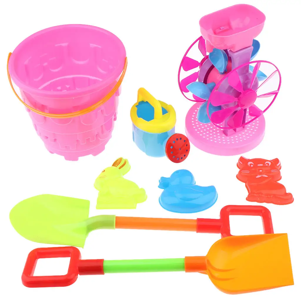 8Pcs Summer Kids Sand Beach Toys Shovels Bucket Spade Water Tools Set For Kids Toys Birthday Gift for Kids